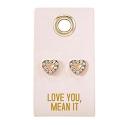 "Love You, Mean It" Stud Earrings