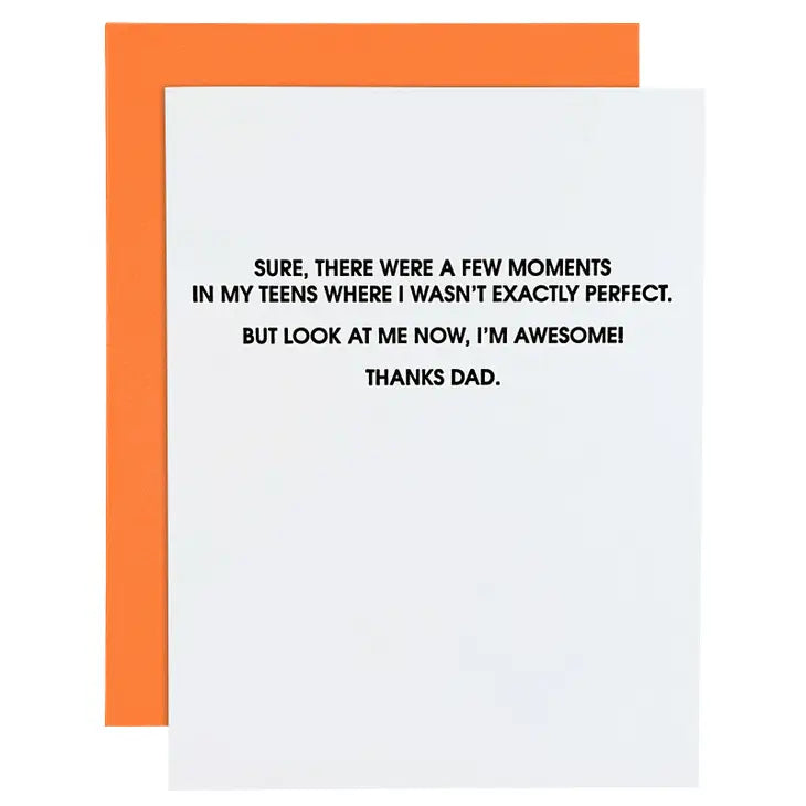 "Look At Me Now, I'm Awesome! Thanks Dad." Father's Day Card