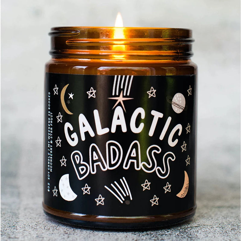 "Galactic Badass" 8oz Soy Candle (Moonberry & Star Fruit)