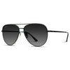 Mila Aviator Sunglasses || Black Frame / Black Lens