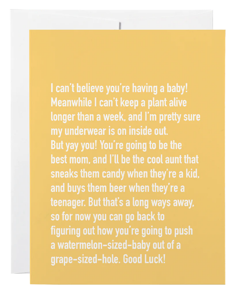 "I Can't Believe You're Having a Baby!" Baby Shower Card