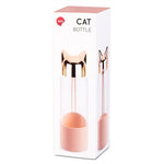 Rose Gold Cat Bottle
