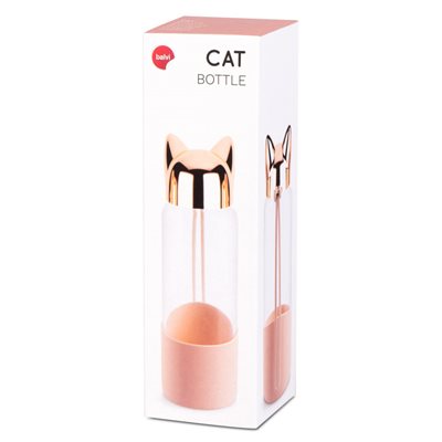 Rose Gold Cat Bottle