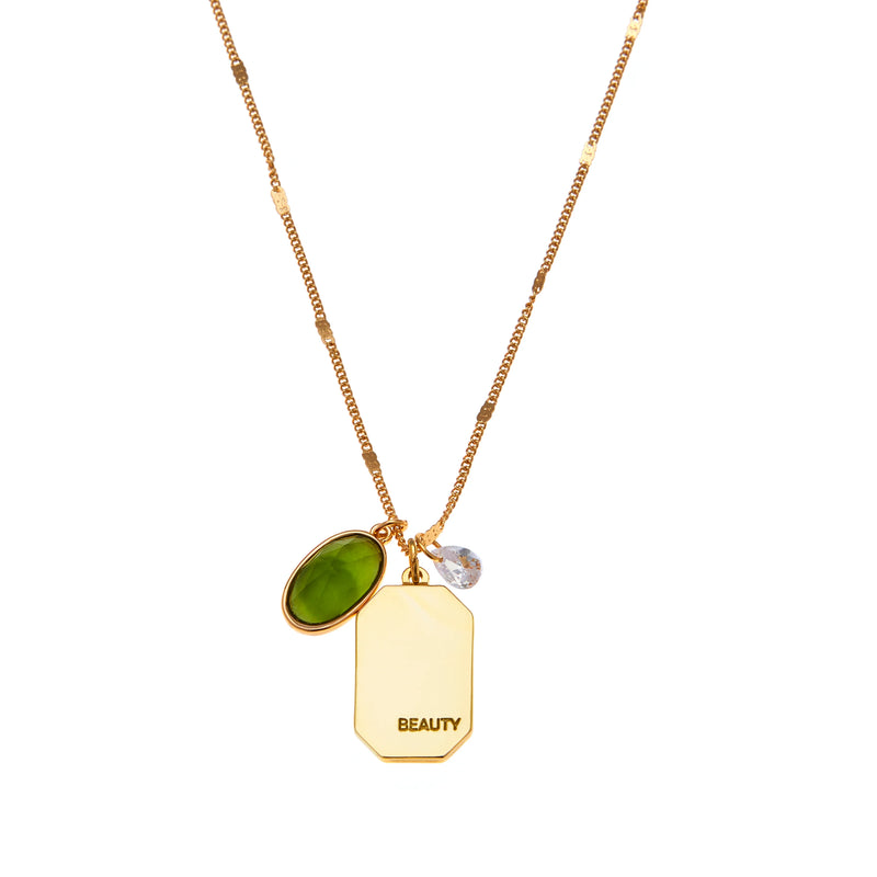 August Birthstone Necklace (Peridot) || Beauty