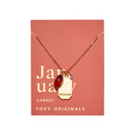 January Birthstone Necklace (Garnet) || Protection