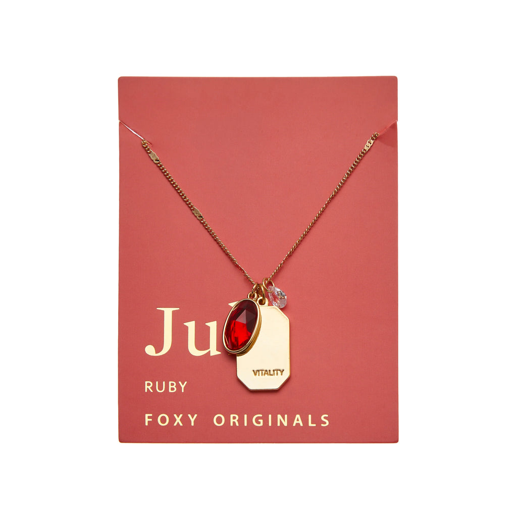 July Birthstone Necklace (Ruby) || Vitality