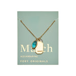 March Birthstone Necklace (Aquamarine) || Serenity