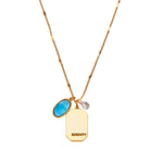 March Birthstone Necklace (Aquamarine) || Serenity