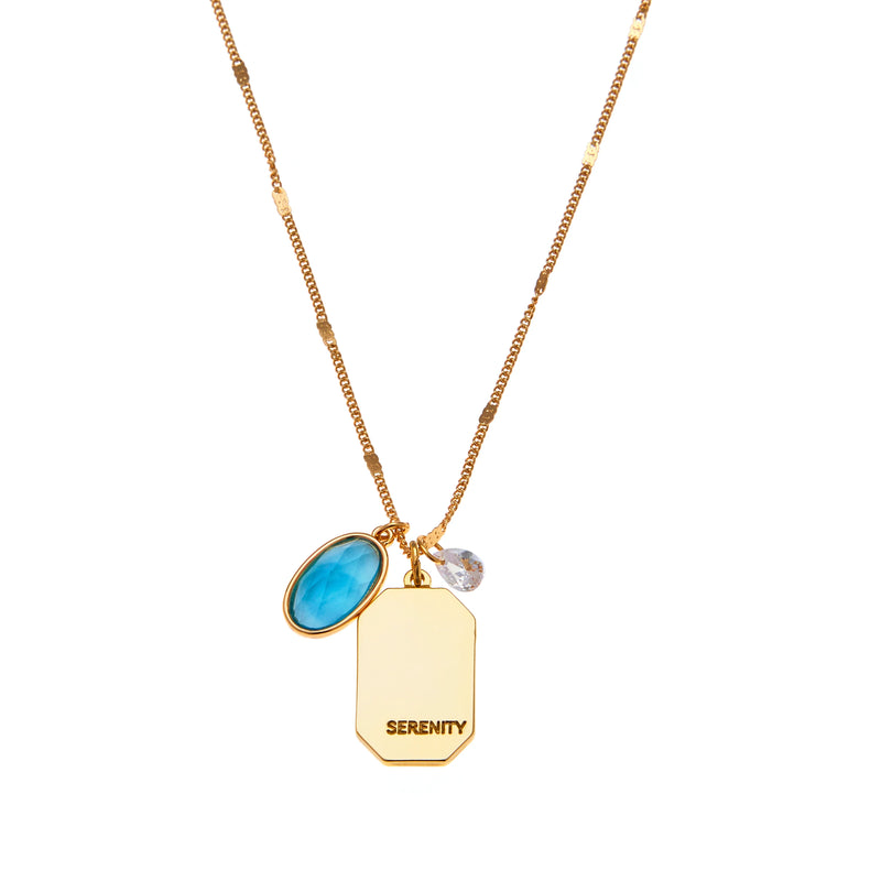 March Birthstone Necklace (Aquamarine) || Serenity