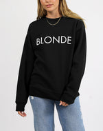 Brunette The Label || "Blonde" || Classic Crewneck Sweatshirt (Black)