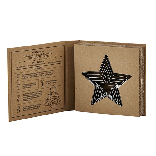 Set of 6 Star Shaped Cookie Cutters