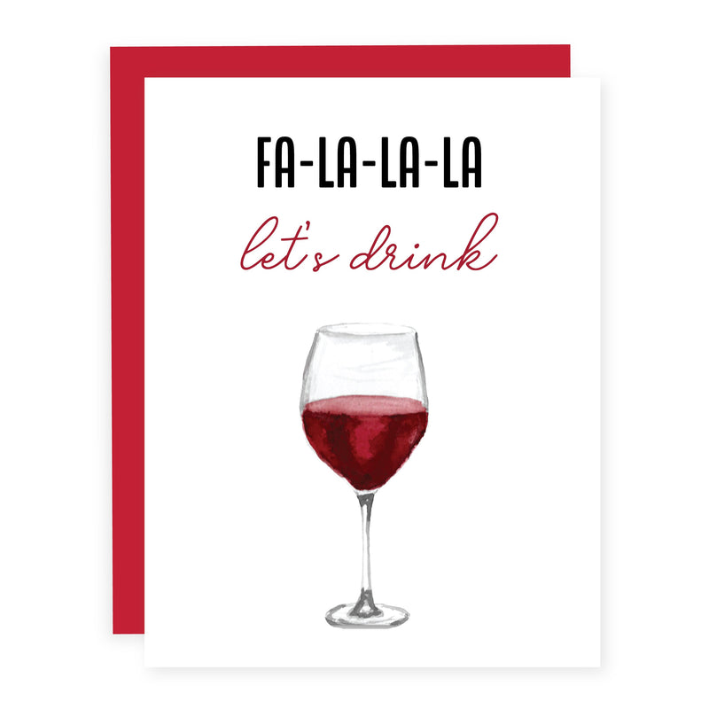 "Fa-la-la-la Let's Drink" Holiday Card