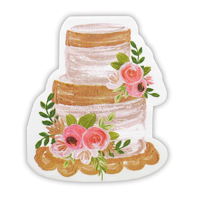 Wedding Cake Shaped Paper Napkins (20 Per Package)