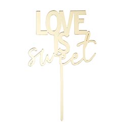"Love is Sweet" Acrylic Cake Topper