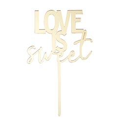 "Love is Sweet" Acrylic Cake Topper
