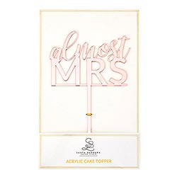 "Almost Mrs." Acrylic Cake Topper