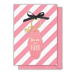"You Are My Fave" Thank You Keychain Card