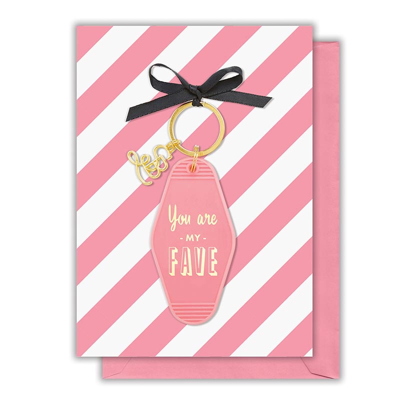 "You Are My Fave" Thank You Keychain Card