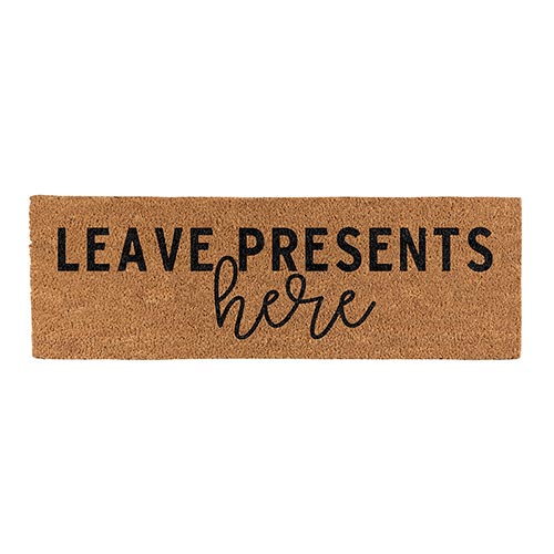 "Leave Presents Here" Door Mat