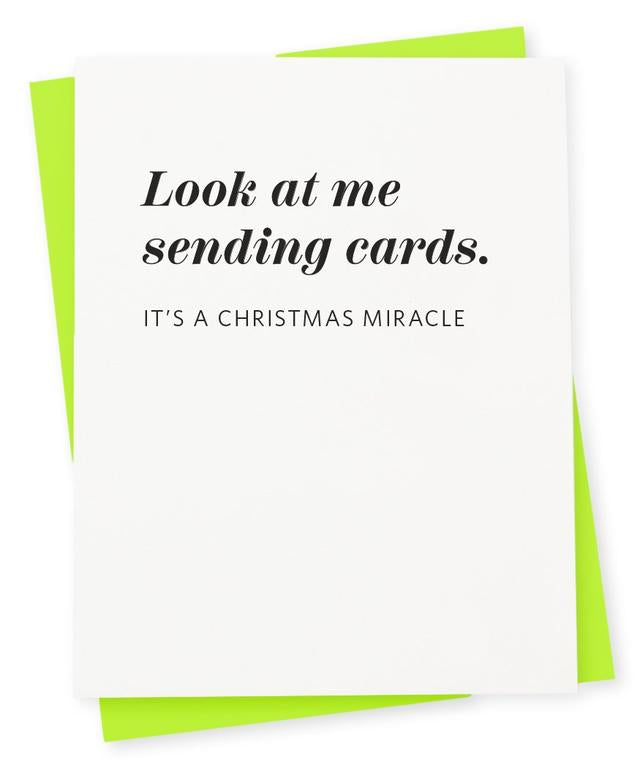 "Look At Me Sending Cards. A Christmas Miracle" Holiday Card