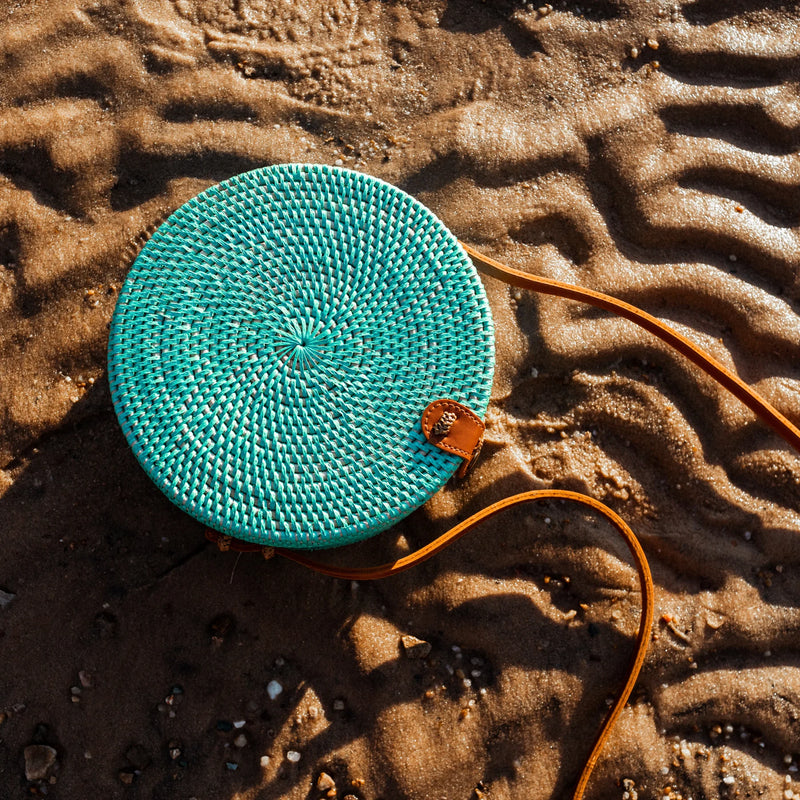 Circle Bali Bag || 8" || Teal