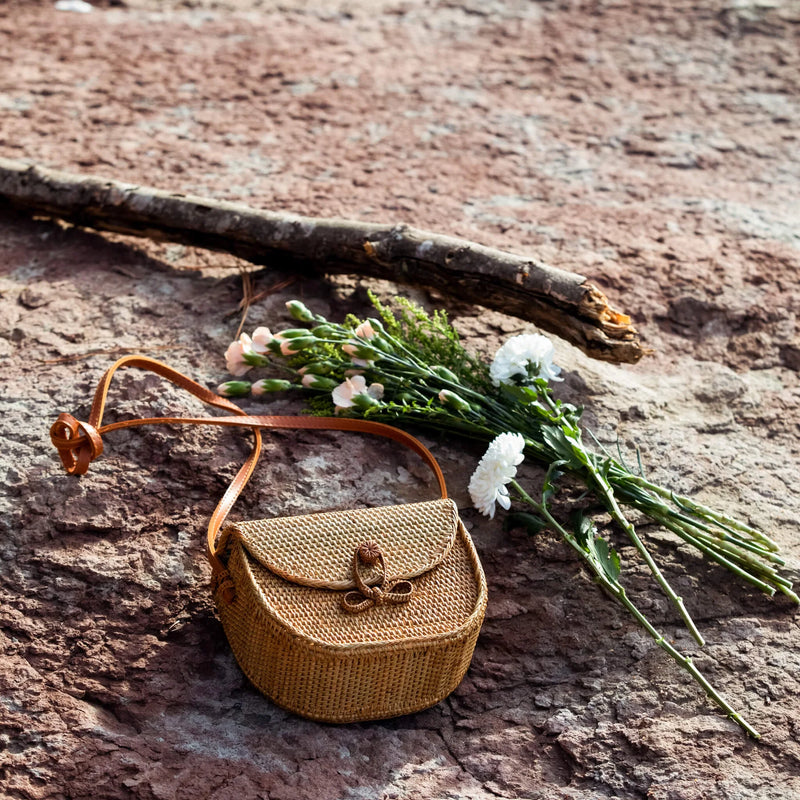 Half Moon Bali Bag || Caramel