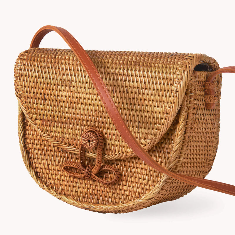Half Moon Bali Bag || Caramel