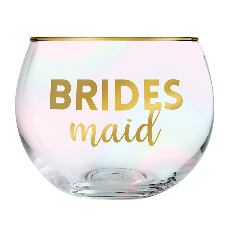 "Bridesmaid" 13oz Roly Poly Glass
