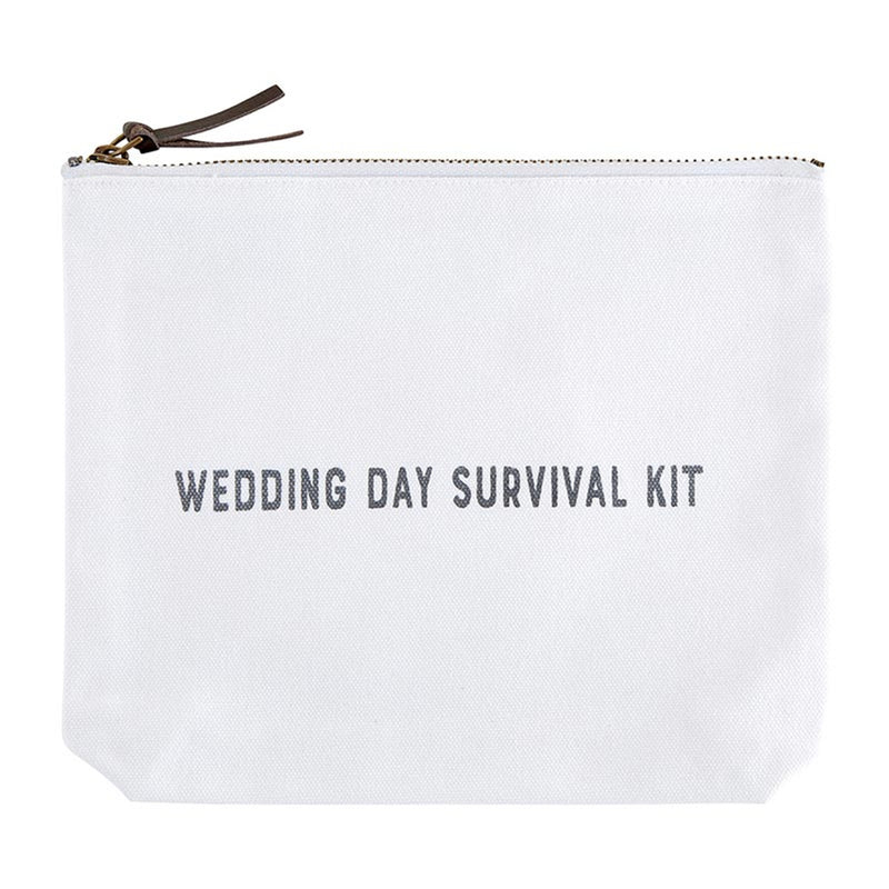 "Wedding Day Survival Kit" Zippered Canvas Pouch