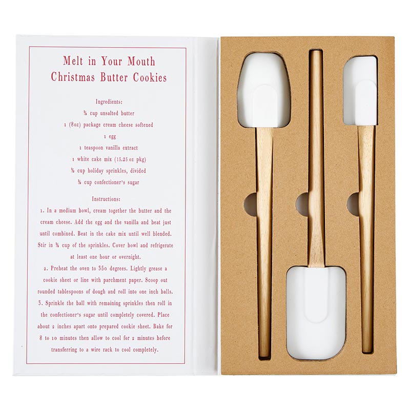 "Bake More & Share" || Cardboard Book Set of 3 Spatulas