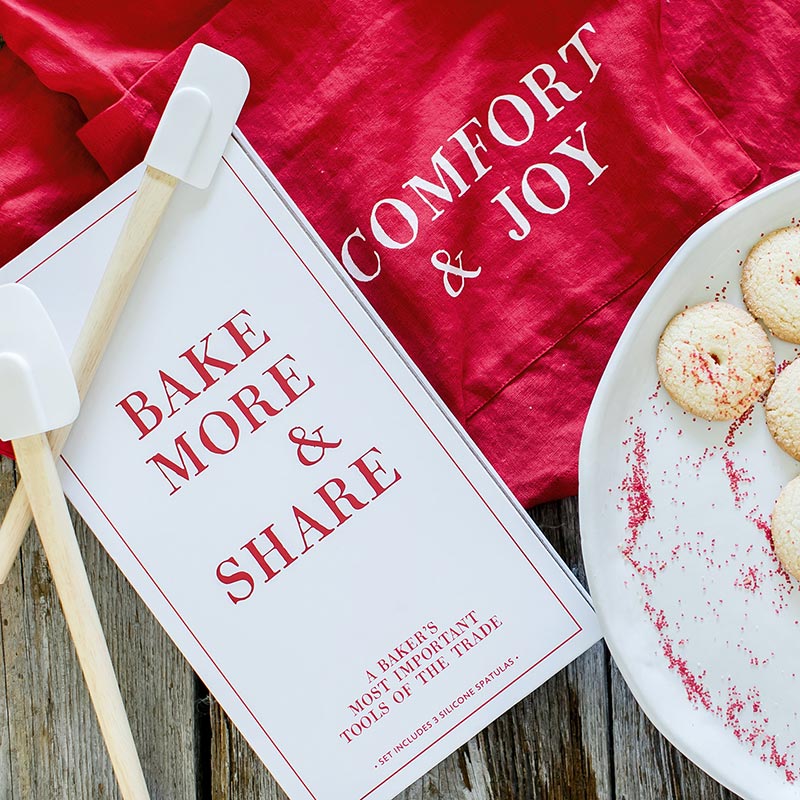 "Bake More & Share" || Cardboard Book Set of 3 Spatulas