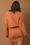 Long Sleeve Blouson Sweater Dress (Apricot)