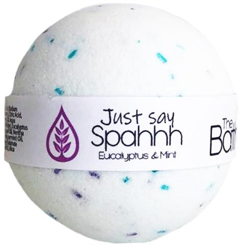 "Just Say Spahhh" (Japanese Peppermint, Rosemary, Eucalyptus) 200g Bath Bomb