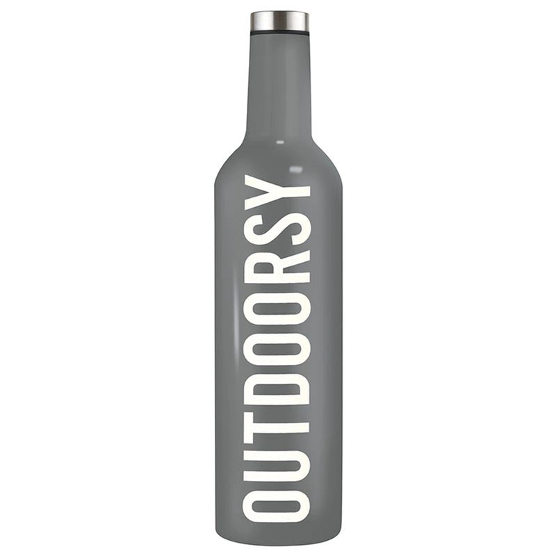"Outdoorsy" Stainless Steel Wine Bottle