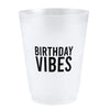 "Birthday Vibes" Plastic Party Cups (Set of 8)