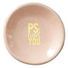 "PS I Love You" Ceramic Dish & Earring Set