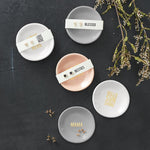 "Love Lives Here" Ceramic Dish & Earring Set