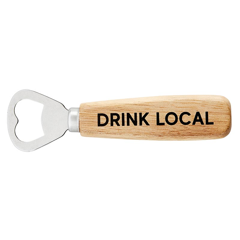 "Drink Local" Wooden Bottle Opener