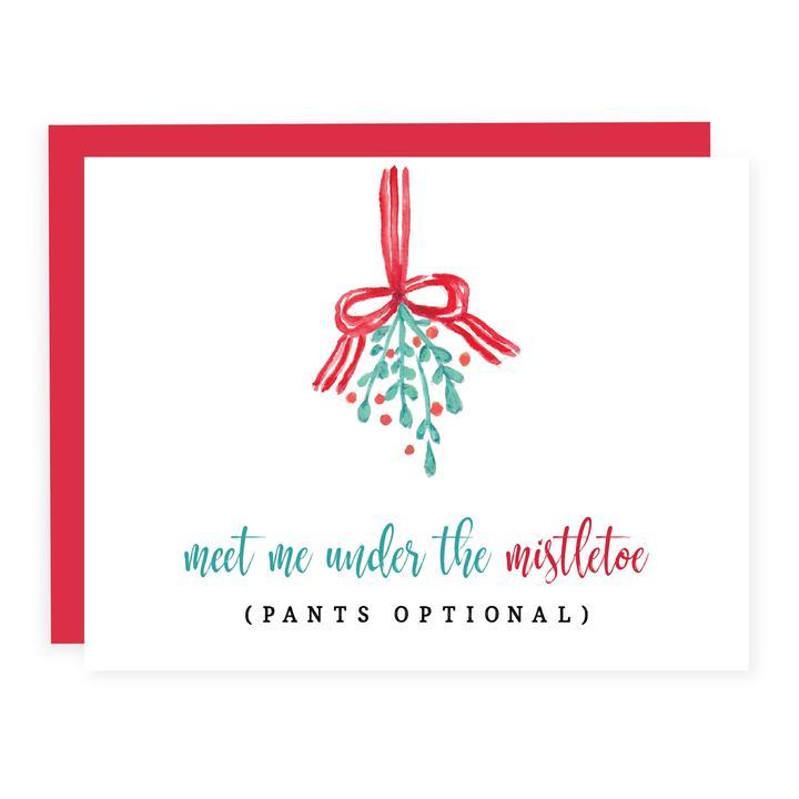 "Meet Me Under the Mistletoe" Holiday Card