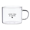 "Love You a Latte" 16oz Glass Mug