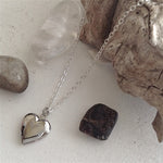 "Total Eclipse of the Heart" Tiny Heart Shaped Locket (Silver)