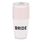 "Bride + Team Bride" Plastic Cups (Set of 8)