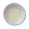 "Love Amore Ti amo Amour XOXO Ceramic Dish & Earring Set