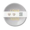 "Love Amore Ti amo Amour XOXO Ceramic Dish & Earring Set