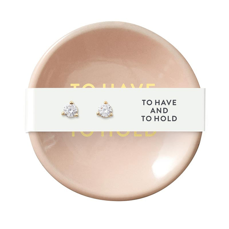 "To Have And To Hold" Ceramic Dish & Earring Set