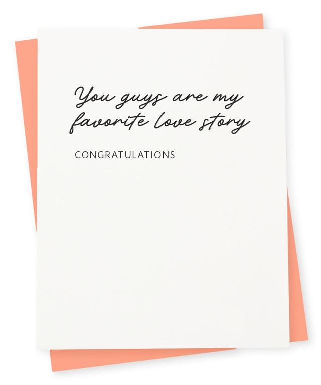 "You Two Are My Favorite Love Story" Wedding Card