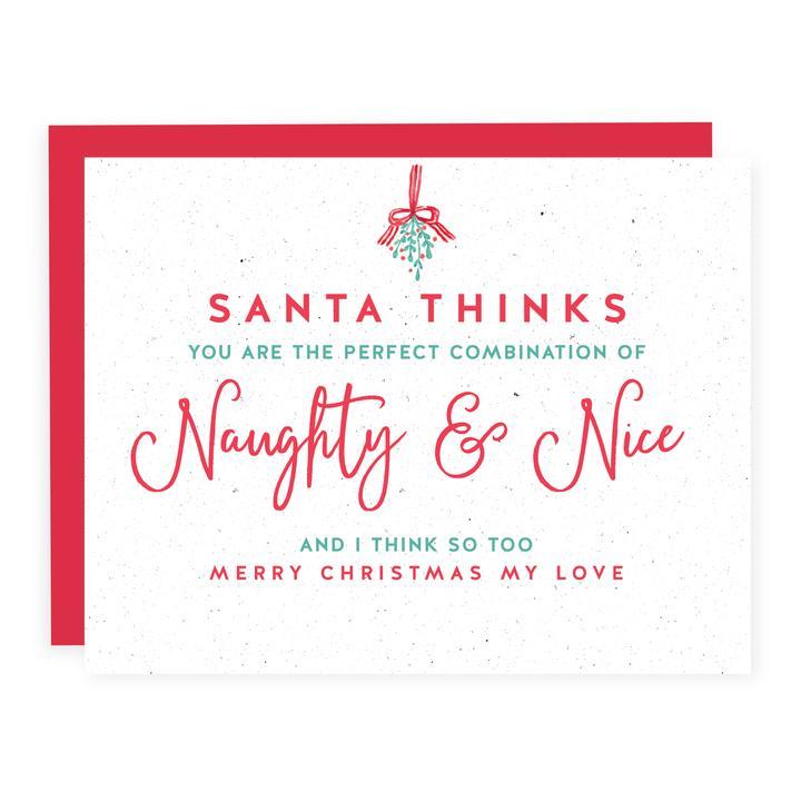 "Perfect Combination. Naughty & Nice" Holiday Card