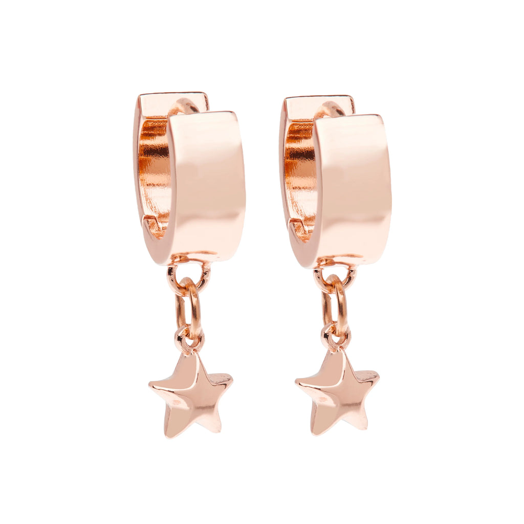 "Puffy Star" Earrings (Rose Gold)