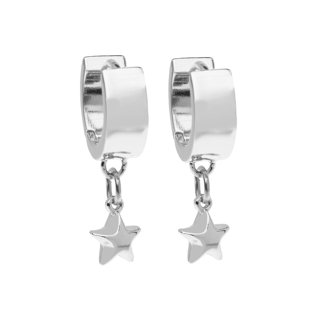 "Puffy Star" Earrings (Silver)