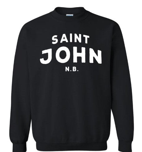 Saint John NB Unisex Sweatshirt || Black & White